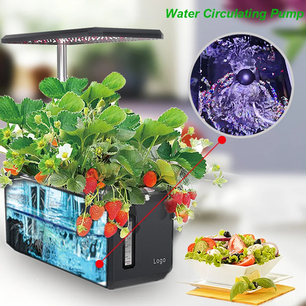 Full Spectrum Indoor Hydroponic Growing System With Led Grow Lights